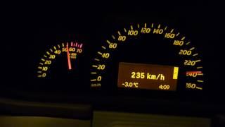Mercedes C230 Kompressor Acceleration and Top Speed Run