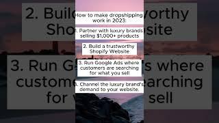 How to make dropshipping work in 2024 (with high ticket dropshipping).