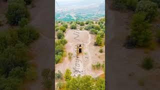 Vertical video. Mycenae, Greece. Excavation site: Greek settlement of the 12th century BC. e. wit...