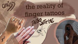 THE REALITY OF FINGER TATTOOS | correcting my tattoos | tattoo with me | stick and poke tattoos