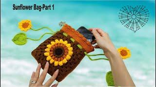 KnitLove HK/Knit/Crochet/DIY/Sunflower Bag[Eng&Chin Subtitle1] /かぎ針編み/짜다/क्रोशै/鈎針/向日葵束口袋[中英字幕1]