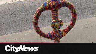 Toronto artist is yarn bombing the city