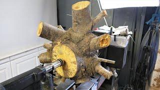 Woodturning - The Spider Pine Log!