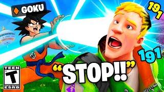 I Pretended To Be BOSS Goku In Fortnite.. (Mythic Kamehameha)