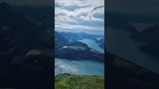 Vierwaldstättersee, a view from Swiss mountains on nature #switzerland #travel #nature #lake