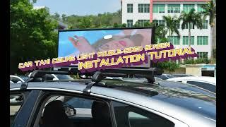 3uview taxi top double sided screen model A loading and installation steps video