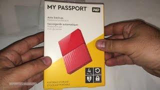 WD My Passport 4TB External Hard Drive Unboxing & Speed Test