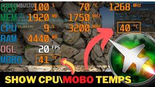 How TO Monitor Your Motherboard temp, CPU Temp, PSU voltage, UPS Load etc, using MSI Afterburner