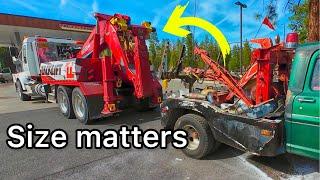 Giant Wrecker Tows Baby Wrecker