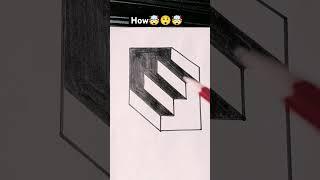 How to draw an easy 3D illusion picture #short #shorts #artshortvideo