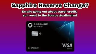 Chase Sapphire Reserve Travel Credit Changes (feat. @CallMeLani )