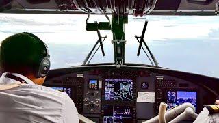 COCKPIT VIEW from ST BARTH | Full Flight DHC-6-400 Twin Otter | Air Antilles to Guadeloupe