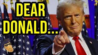 Message to New President Donald Trump