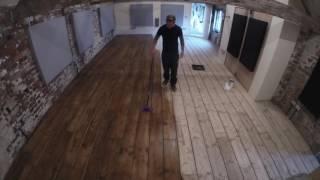 Toolmakers Recording Studio Build - Sand and stain live room floor