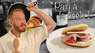 PAIN Rapide à la POÊLE (Parfait pour Sandwich) 