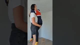 tall beaty lift carries a man #tallgirl #shorts #tall #tallwomanvideos