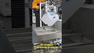 PP granules unpacking & feeding #palletizer #automation #palletizingrobot #depalletizer #robotics