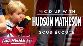 Hudson Matheson mic'd up at Habs skills competition