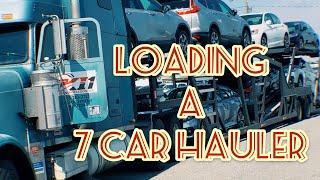 Loading A 7 Car Hauler | Adesa Auction