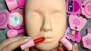 ASMR Wooden Makeup on Mannequin (Whispered)