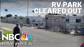 City begins clearing out safe RV parking site in San Francisco