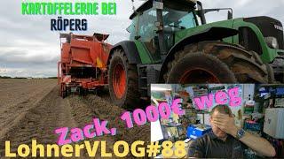 LohnerVLOG#88 Stoll Zylinder explodiert bei Rep. I Röpers Knollen roden mit Grimme und Fendt 718