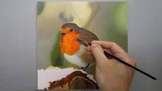 Painting a Robin | Time Lapse | Episode 153