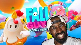 اكزت افضل جيمر يجرب لعبة Fall Guys!