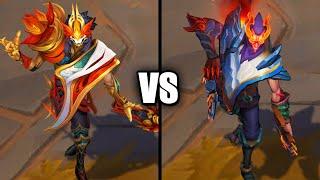 Mythmaker Jhin vs Shan Hai Scrolls Jhin Skins Comparison (League of Legends)