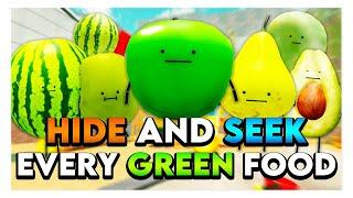 Roblox SECRET STAYCATION HIDE & SEEK WITH EVERY GREEN FOOD! 