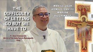 (Day 11)THE DIFFICULTY OF LETTING GO BUT WE HAVE TO - Homily by Fr. Dave Concepcion on May 12, 2024