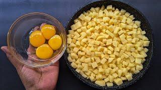 Just Add Eggs With Potatoes Its So Delicious! Simple Breakfast Recipe. Healthy Cheap & Tasty Snacks.