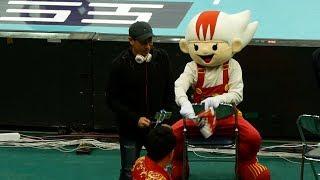 180203 배구 한국전력 vs KB손해보험, 따르릉 빛돌이(김주일 응원단장)