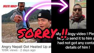 MISBEHAVING NEPALI GUY SAY SORRY TO TOURIST VLOGGER | TOURIST MISBEHAVING BY NEPALI GUYS