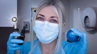 ASMR Ear Exam & Deep Ear Cleaning - Otoscope, Fizzy Drops, Picking, Gloves, Ear Massage, Sci-Fi