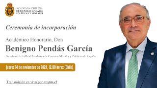 Incorporación académico honorario D. Benigno Pendás