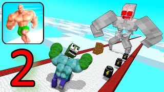 Minecraft Mobs : MUSCLE RUSH RUN CHALLENGE 2 - Minecraft Animation