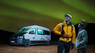 Van Camping Through Iceland Under the Northern Lights