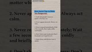 Most Secret Tips To Make You Dangerous #shorts #lifeunlockedwitharchna #tips #dangerous #lifehacker