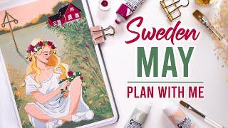 MAY Art Travel Journal Setup 2023 ️ PLAN WITH ME Sweden