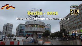 4K Nice walk through Alexanderplatz 2021