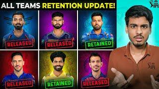 IPL 2025 : KOHLI CAPTAIN  - SHREYAS RELEASED!!  | All 10 IPL Teams Retention Update