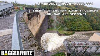 JAHRHUNDERTHOCHWASSER 2024 - Sperre Ottenstein (Kamp) am 14.09.2024 - Grundablass geöffnet