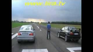 M3 E46 smg 2  vs Lancer evo 6 Makinen drag racing