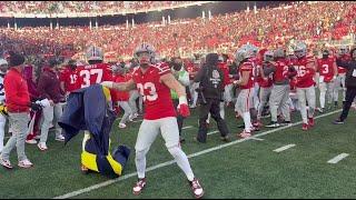 Ohio State-Michigan fight: Jack Sawyer rips, throws Michigan flag