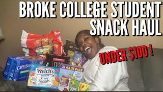 COLLEGE SNACK HAUL UNDER $100 || BTV