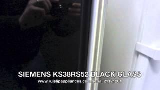 SIEMENS BLACK GLASS FRIDGE KS38RS52GB