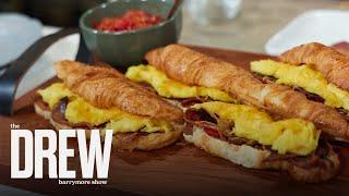 TikTok Sandwich Master Owen Han Shows Drew How to Make Tasty Breakfast Croissant Sandwich