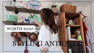 How To Use Budget Friendly Antiques In Your Home | Shop With Me