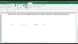 Set Only One Checkbox to Be Selected in Microsoft Excel